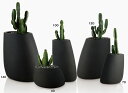 スペイン製デザイナーズプランター ストーン 140 （高さ140cm） STONE VN-55012A 植木鉢 樹脂製 フラワーポット 屋外 屋内 オブジェ 軽量 おしゃれ インドア 大型 観葉植物 アウトドア プラスチック 鉢植え ボンドム VONDOM Designers MADE IN SPAIN