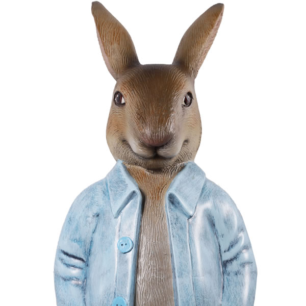 長袖を着たウサギ Rob Rabbit w/ Long Jacket 強化プラスチック(FRP) アートオブジェ 高さ約61cm 動物像 インテリア 置物 アニマル 兎 オーナメント 兔 装飾 店舗 イベント ディスプレイ うさぎ fr180197 [2]