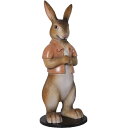 半袖を着たウサギ Rob Rabbit w/ Short Jacket 強化プラスチック(FRP) アートオブジェ 高さ約65cm インテリア 動物 像 アニマ...