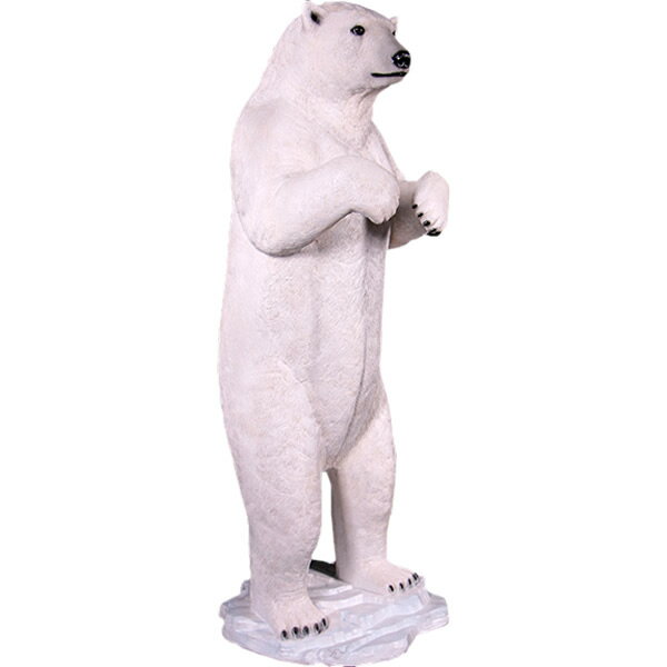 FRPアニマルオブジェ 立つホッキョクグマ Standing Polar Bear リアル 北極熊 巨大 クマ 動物 像 実物大 フィギュア 大きい ガーデニン...