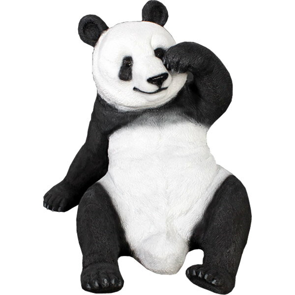 FRPアニマルオブジェ 戯れるパンダ Slouching Panda リアル かわいい 動物 像 等身大 フィギュア ぱんだ 実物大 大きい 置物 ガーデニング オーナメント 動物園 インテリア 庭 外 店舗 カフェ 喫茶店 レストラン イベント ディスプレイ fr110107