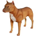 ピットブル Pitbull 強化プラスチック (FRP) アートオブジェ リアル 犬 置物 実物大 ガーデニング オーナメント 映える 玄関 外 軽量 動物 像...