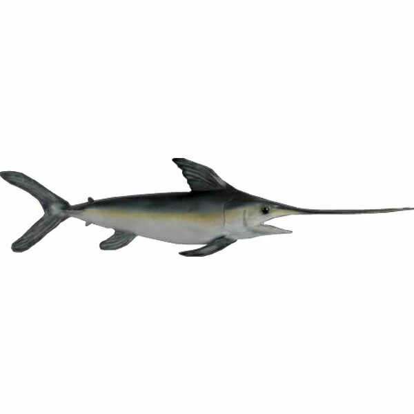 FRPアニマルオブジェ 壁掛けカジキ Broadbill Swordfish リアル 魚 壁面 壁付け オーナメント 置物 フィギュア インテリア 実物大 等身...