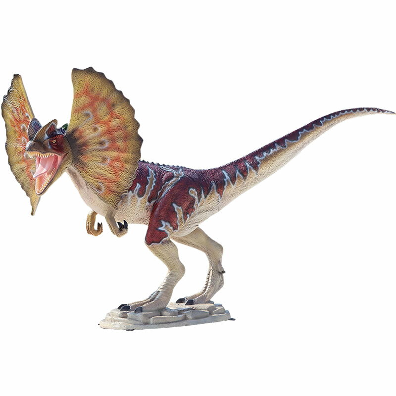 FRP恐竜オブジェ ディロフォサウルス Dilophosaurus リアル 置物 ジュラ紀 シネムール期 プリンスバック期 獣脚類恐竜 実物大 フィギュア 大き...
