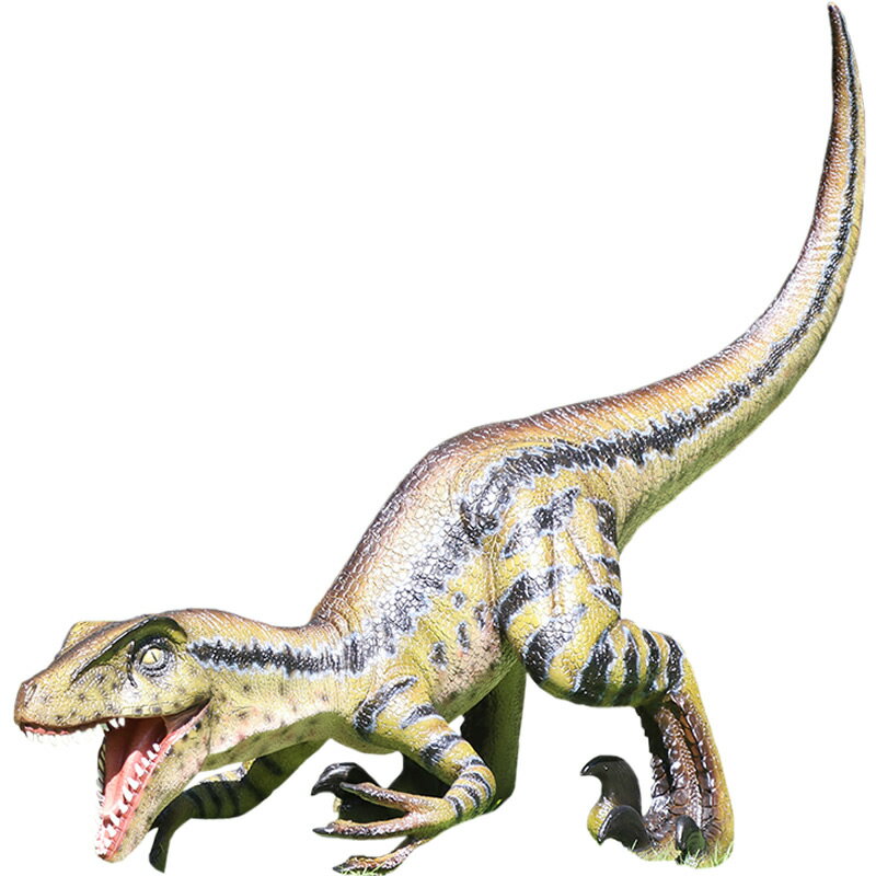 FRP恐竜オブジェ 鋭いくちばしのヴェロキラプトル Velociraptor - Razor Beaks - 肉食恐竜 獣脚類 リアル 実物大 フィギュア 白亜...