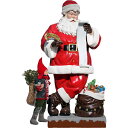 リストを見るサンタクロース 高さ285cm Santa 9ft w/ Wish List and Gifts 強化プラスチック(FRP)アートオブジェ Xmas...