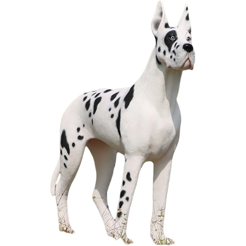グレートデン Great Dane - Standing - 強化プラスチック (FRP) アートオブジェ 犬 置物 庭 玄関 外 大型犬 実物大 動物 像 映...