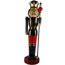 巨大なくるみ割り人形の王様(左手に杖) Nutcracker 12ft with Scepter in Left Hand 高さ約3m67cm 強化プラスチック...