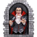 伝説のドラキュラ伯爵の壁掛け Dracula wall decor 強化プラスチック(FRP)アートオブジェ 壁面 ディスプレイ ハロウィン 樹脂製 インテリア...