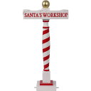 サンタさんのワークショップのサイン Santas Workshop Sign 強化プラスチック(FRP)アートオブジェ 置物 看板 サンタクロース 表札 クリス...