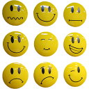 絵文字9個セット Emoji Faces Wall Decor set of 9 強化プラスチック(FRP) アートオブジェ スマイル 壁面 飾り 置物 リアル...