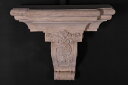 花のウォールブラケット ローマストーン仕上げ Floral Wall Bracket FRPアートオブジェ H61cm ヨーロピアン 壁飾り 壁面 装飾 コンソ...