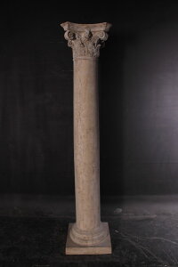 コリント式の柱 ローマストーン仕上げ Corinthian Column FRPアートオブジェ H219cm ヨーロピアン ポール おしゃれ 高級 インテリア 飾り ガーデン オーナメント 西洋 豪華 置物 飾り柱 店舗 門柱 装飾 fr060701
