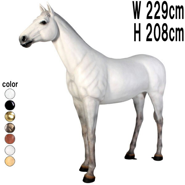 白馬 リアル 動物 像 大きい 置物 実物大 ウマ フィギュア 動物園 ガーデニング オーナメント うま 店舗 インテリア カフェ 喫茶店 庭 外 レストラン ...