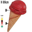 アイスクリーム壁掛け ストロベリー Ice Cream Small hanging Strawberry 強化プラスチック(FRP) アートオブジェ スイーツ ...
