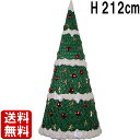 大きな クリスマスツリー 213cm 分割可 クリスマス オーナメント サンタクロース トナカイ パーティー 飾り 装飾 大きい 看板 イベント 冬 雪 目立つ...