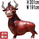 愉快なモヒカンの牛 大きい オブジェ H201cm 闘牛 置物 動物 像 映え 実物大 等身大 大型 フィギュア イベント ディスプレイ リアル アニマル おもしろ かわいい アニメ うし ウシ 牛 店舗 動物園 牧場 カフェ レストラン 飲食店 装飾 看板 フォトスポット fr240109