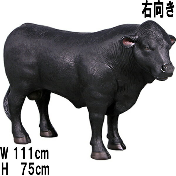 小型アンガス牛 右向き Definitive Angus Looking Right 強化プラスチック(FRP) アートオブジェ アニマル 置物 リアル 動物 ...
