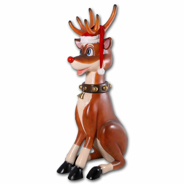 こっけいな大トナカイ / Funny Reindeer 7ft.強化プラスチック製アート オブジェ 