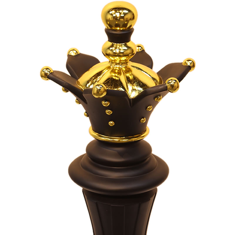等身大のチェス駒 クイーン ブラック Chess Queen 高さ約1m45cm 強化プラスチック(FRP) アートオブジェ 樹脂製 置物 ガーデン オーナメント インテリア ディスプレイ 将棋 童話 ゲーム リアル 駒 実物大 イベント 公園 展示 fr230118 [2]