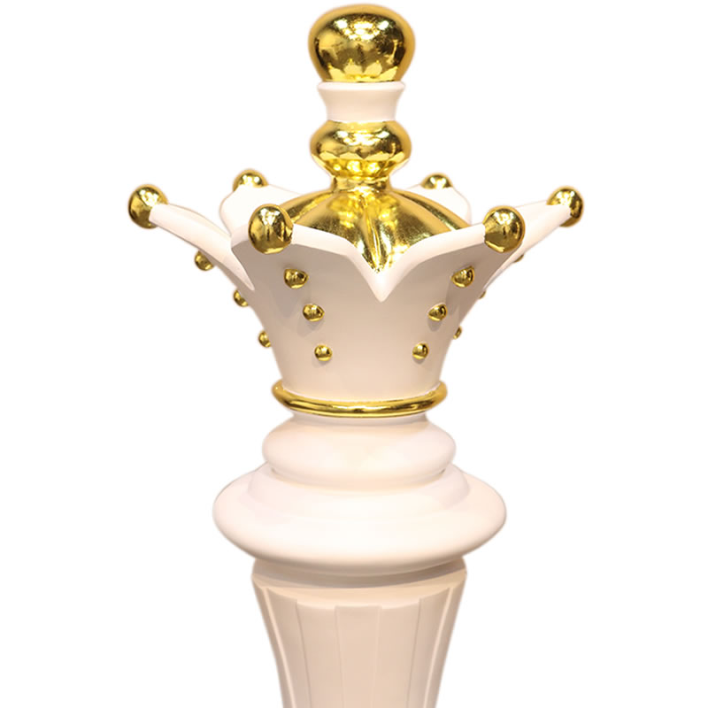 等身大のチェス駒 クイーン ホワイト Chess Queen 高さ約1m45cm 強化プラスチック(FRP) アートオブジェ インテリア 置物 ゲーム 樹脂製 ガーデン オーナメント ディスプレイ 将棋 童話 リアル 駒 実物大 イベント 公園 展示 fr230118 [2]