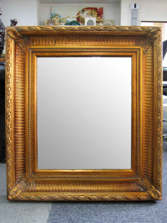 レクタングミラー/GDゴールドの鏡壁掛け インテリア