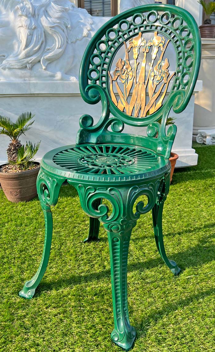 イタリア製デザイナーズファニチャー ナルシス チェア グリーン (高さ90cm 座面高45cm ) 訳あり品 おしゃれ ガーデン 激安アウトレット 組立式 1人...