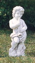 石像 イタリア製 子供像 (ガーデン オーナメント) 子供の楽団 (小) トロンボーン