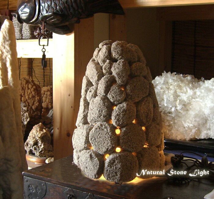 【送料無料】ハンドメイド（1点もの）天然コーガ石　インテリアライトここでしか買えない照明です♪イン..