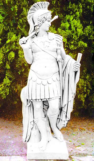 イタリア製人物像（ガーデン オーナメント） 百人隊長ロマーノ　PapiniAgostino　Art.188 石像 男性像 戦士像