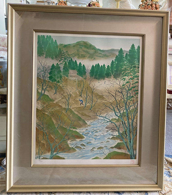 宇田荻邨（うだ てきそん） 高山寺　リトグラフ　87/350　展示品