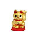 【縁起物・開運置物】金箔招き猫（金沢工芸品）★左手上げタイプ4号サイズ（高さ12cm）★開運グッズ招き猫 まねき猫 ネコ ねこ 猫 学業成就 商売繁盛 開店祝い 開業祝い 新築祝い 開運の商品画像