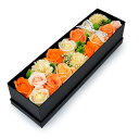 ソープフラワースリムコフレBOX Mタイプオレンジ色ソープフラワー しゃぼんフラワー きれいな仏花 プレゼント仏花 進物用 贈答用 観賞用 仏花 造花 お供え花 お盆仏花 お彼岸仏花