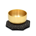 【鈴/おりん】飛翔りんセット 金色2寸3分サイズ(内径約6.9cm)★印伝柄りん布団・印伝柄りん棒・りん棒置き4点セット呼び鈴 和楽器 手元供養 現代仏具 鳴物...