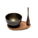 【鈴/おりん】おりんセット 墨色2寸3分サイズ(径約7cm)★アッシュ製りん台・ウォールナット製りん棒3点セット呼び鈴 和楽器 手元供養 現代仏具 鳴物仏具 り...