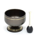 【鈴/おりん】末広りんセット グレー色2寸サイズ(径約6.5cm)★りん棒付き呼び鈴 和楽器 手元供養 現代仏具 鳴物仏具 りん おりん 手元供養仏具 呼び鈴 ...