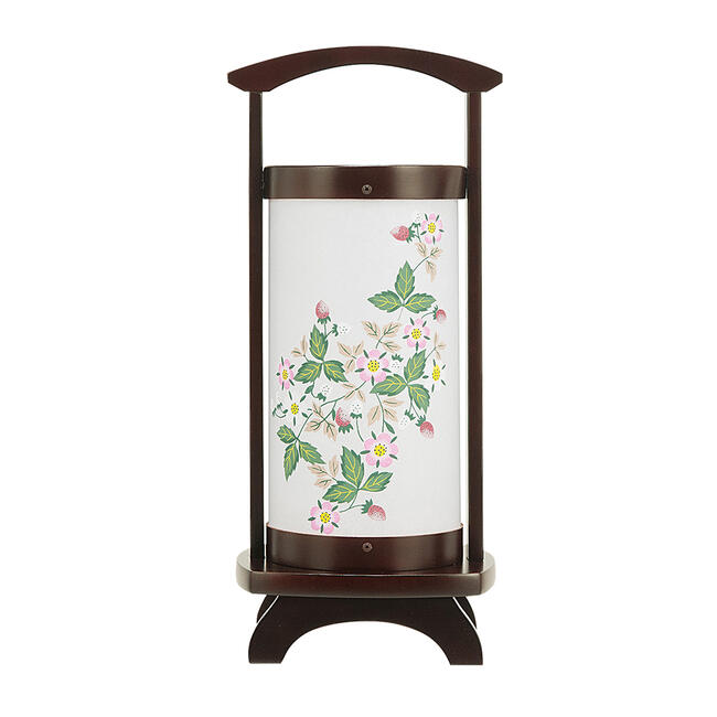 【提灯】置提灯岐阜提灯「野苺」(箱入り）【天然木】【回転灯付き】【日本製】 岐阜提灯置き提灯 お盆提灯 進物提灯 御供提灯 初盆提灯 初盆御供提灯 法事提灯 回転提灯 廻転式 回転式 大内行灯 おしゃれな提灯 室内灯 モダン提灯