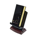 【過去帳セット】過去帳 過去帳台セット★過去帳 3寸5分サイズ(長さ10.6cm・宇宙蒔絵黒塗り仕様)×過去帳台 3寸(高さ約10cm・黒塗り一部紫檀材使用)ミ...