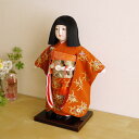 市松人形 元賀章介 10号尺正絹手刺繍 椿に籠目 手塗本漆塗台 増村人形店 MMN0183