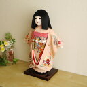 市松人形 元賀章介 12号尺二正絹手刺繍 手まり ピンク色 手塗本漆塗台 市松人形 女の子 上品 童 増村人形店 MMN0202
