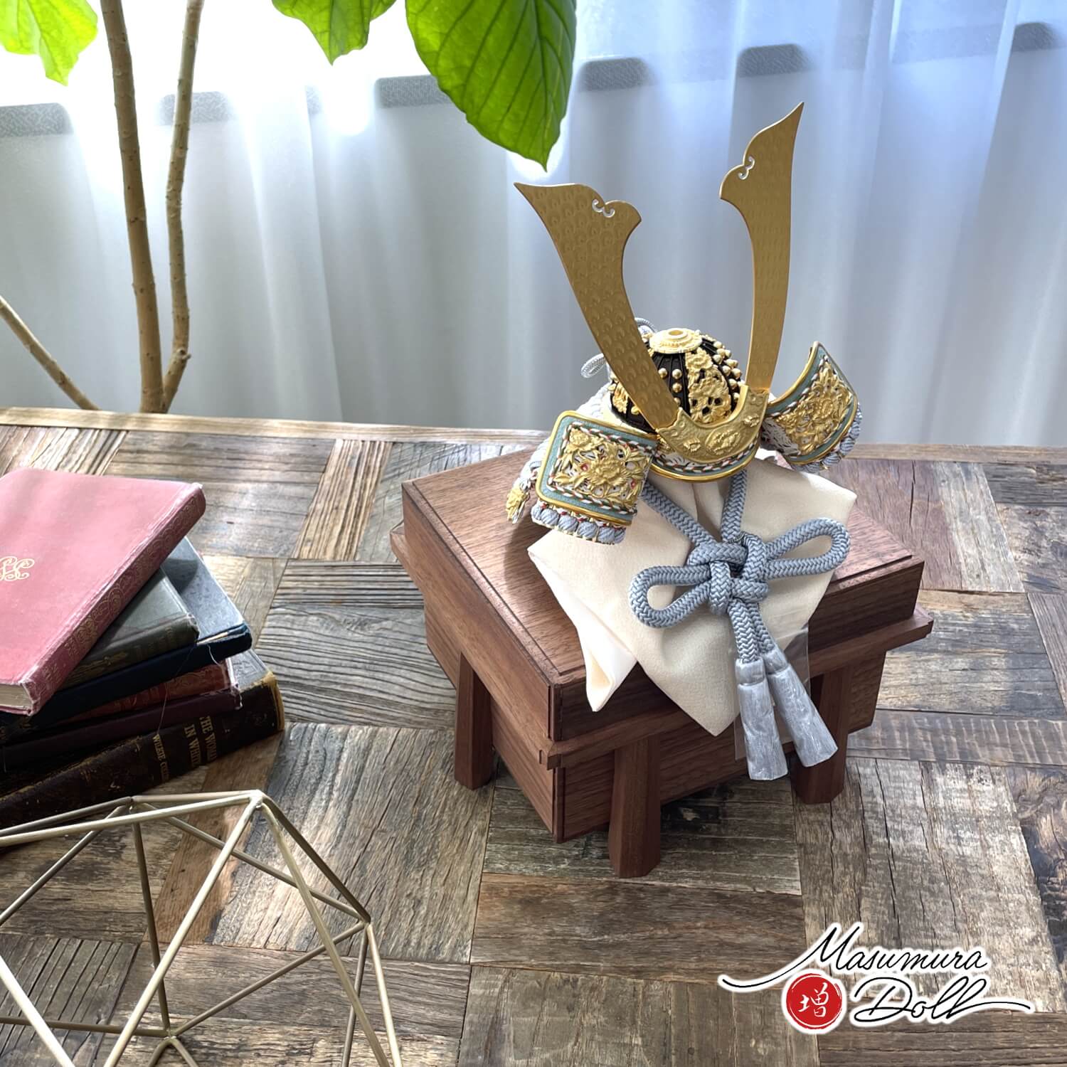 【BF8日間限定★独自P10倍★11/20-27】五月人形 コンパクト おしゃれ インテリア 兜飾り 5月人形 端午の節句 京北野 平安武久 京8号 淡水色糸金...