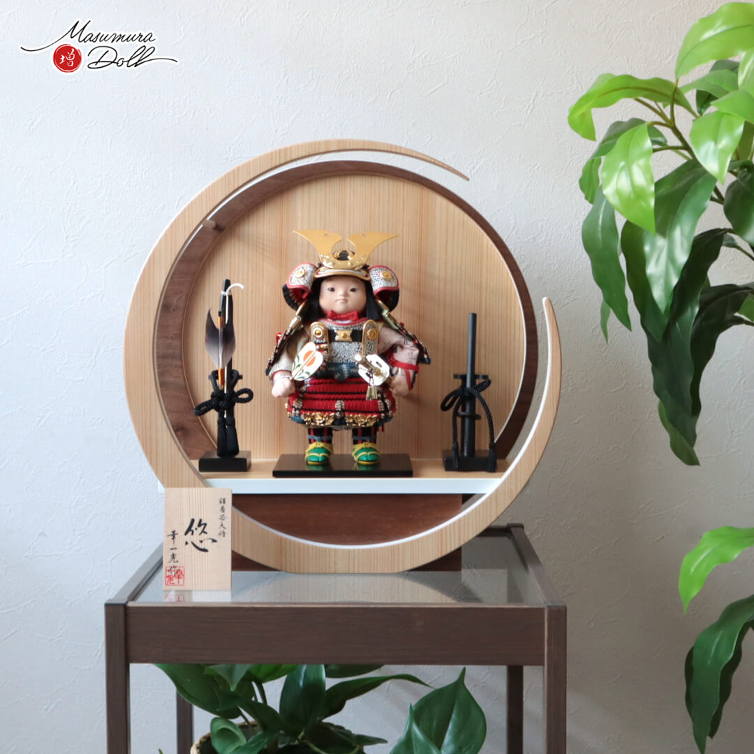 【BF8日間限定★独自P10倍★11/20-27】五月人形 コンパクト おしゃれ かっこいい モダン インテリア 幸一光 子供大将 悠 茜糸 赤 Tsuki 月...
