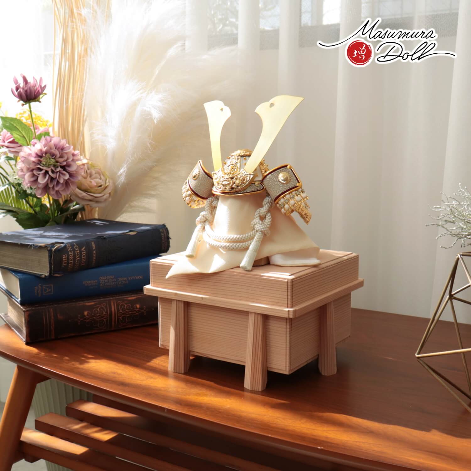 【BF8日間限定★独自P10倍★11/20-27】五月人形 コンパクト おしゃれ インテリア 兜飾り 5月人形 端午の節句 誠山 7号 白糸縅 金小札 増村人形...