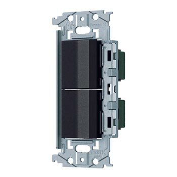 パナソニック(Panasonic) SO-STYLE ロングハンドルスイッチ・取付枠セット品 (スイッチE×2)(マットブラック) WNSS52494B