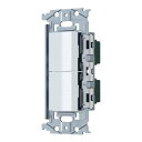 パナソニック(Panasonic) SO-STYLE ロングハンドルスイッチ・取付枠セット品 (ほたるスイッチE×2)(マットホワイト) WNSS53696W