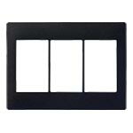 パナソニック(Panasonic) ADVANCE(アドバンス) シリーズ 簡易耐火スイッチプレート (3連用)(マットブラック) WTA7339BK