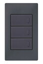 【全国一律送料込み】パナソニック(Panasonic) アドバンスシリーズ 埋込スイッチセット (片切・トリプル) WTLP50013HP (マットグレー)