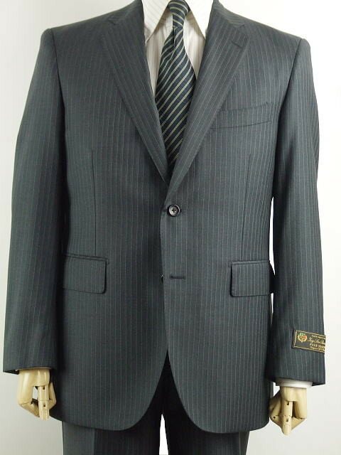 【Loropiana ロロピアーナ】【春夏秋】ベーシックタイプ【BB体】2ボタンシングルスーツグレーストライプ