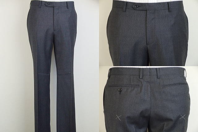 【Loropiana ロロピアーナ】【秋冬春】スタイリッシュタイプ【YA5】2ボタンシングルスーツ/チャコールグレー系/ミックス系無地調ピンヘッド【送料無料】