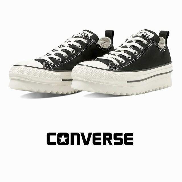 レディースメンズスニーカー ローカット厚底スニーカー コンバース converse CONVERSE オールスター シャークソール OX ブラック ALL STAR SHARKSOLE OX